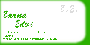 barna edvi business card